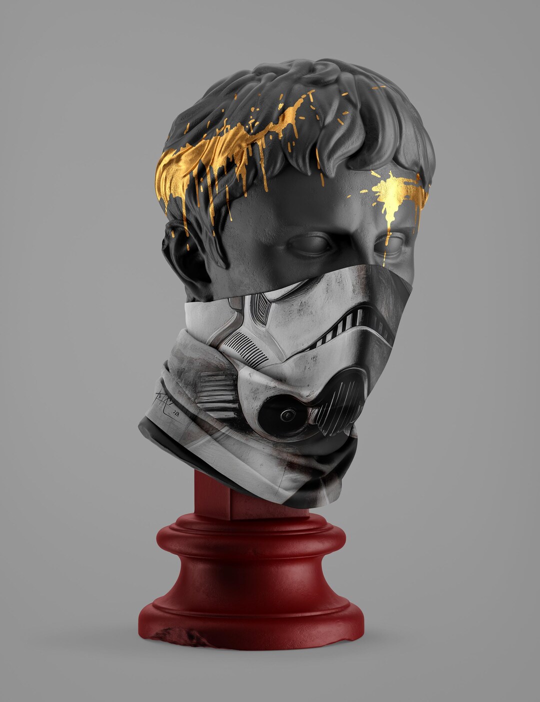 Imperial Guard - Stormtrooper Mask Neck Gaiter, Gothic Star Wars Face ...