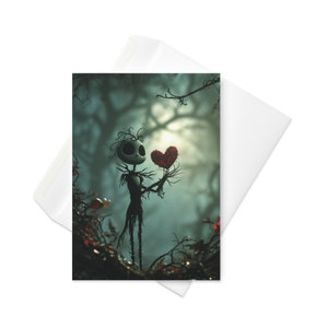 Tarjeta de San Valentín Jack Skellington - Pesadilla antes de Navidad, Romántica