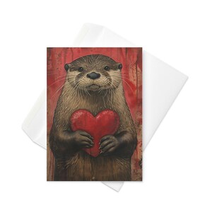 Otter's Love Float - Carte réconfortante pour la Saint-Valentin