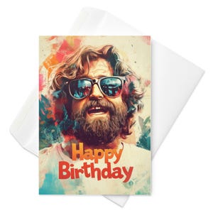 Cartão de aniversário Wild Vegas - Inspirado em The Hangover | Saudação engraçada para festa | Cartão de aniversário Gothic Wolfpack