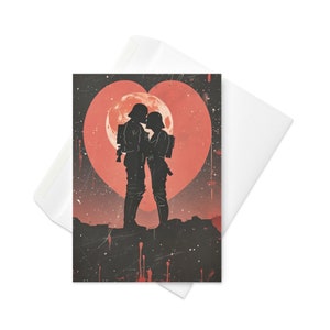 Star Wars Mandalorian Inspired Valentine's Card - Romantic, Unique, Galactic Love