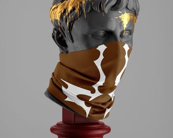 Polaina para el cuello inspirada en Soul Reaver: máscara facial gótica de Raziel, cosplay de fantasía oscura, cosplay de Undead Warrior