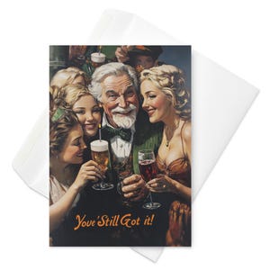 Distinguished Gentleman – grappige verjaardagskaart, nog steeds, vintage feest, coole opagroet