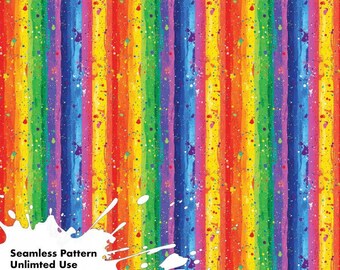 Vibrant pride rainbow seamless pattern – lgbtq+ digital design, rainbow stripes, bright colorful background, pride month decoration