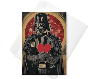 Star Wars Darth Vader Valentine's Card - Unique, Romantic, Designer Greeting