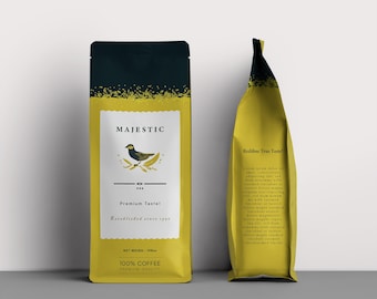 Minimal Coffee Packaging Design – Custom AI Template (Print-Ready)
