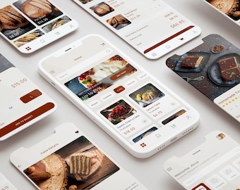 Bakery UI Kit | 5-Page Figma Design with Photos | Home, Product Detail, Cart & Checkout Functions
