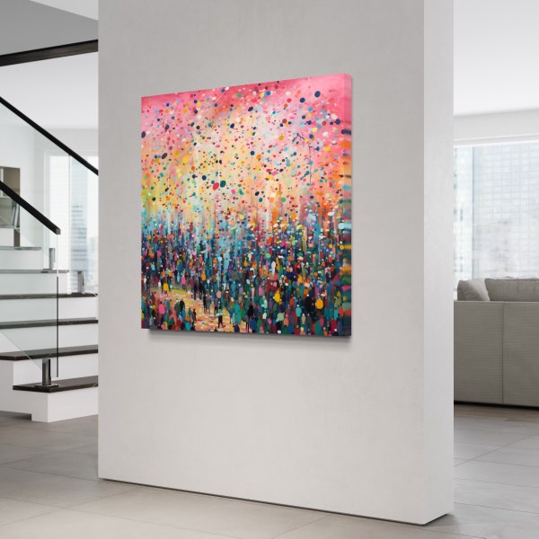 Large Colorful Art Etsy