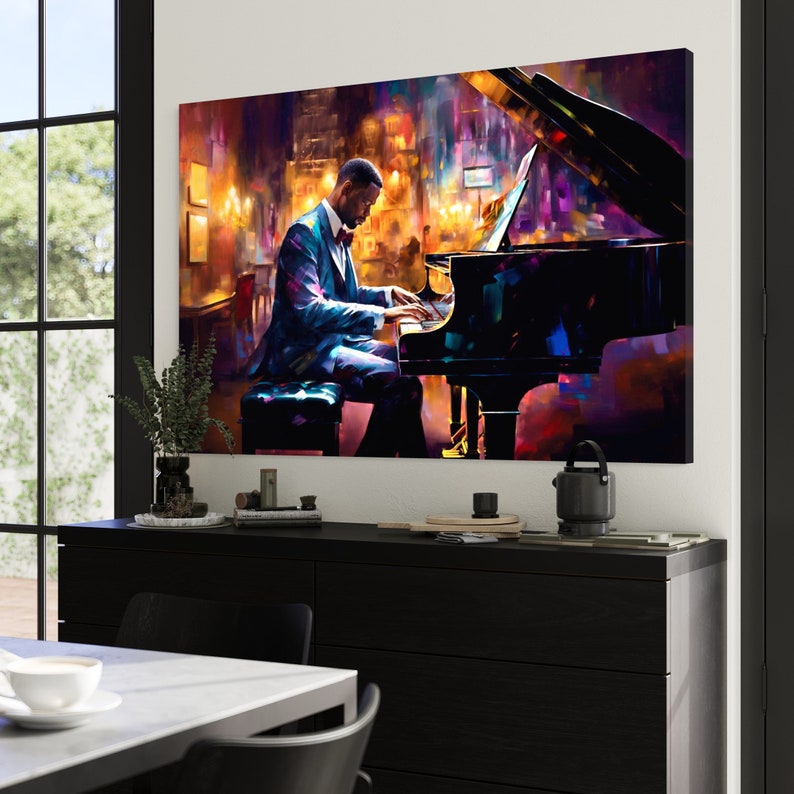 A Vibrant Jazz Club Wall Art, Harlem Nights Art, Club Experience