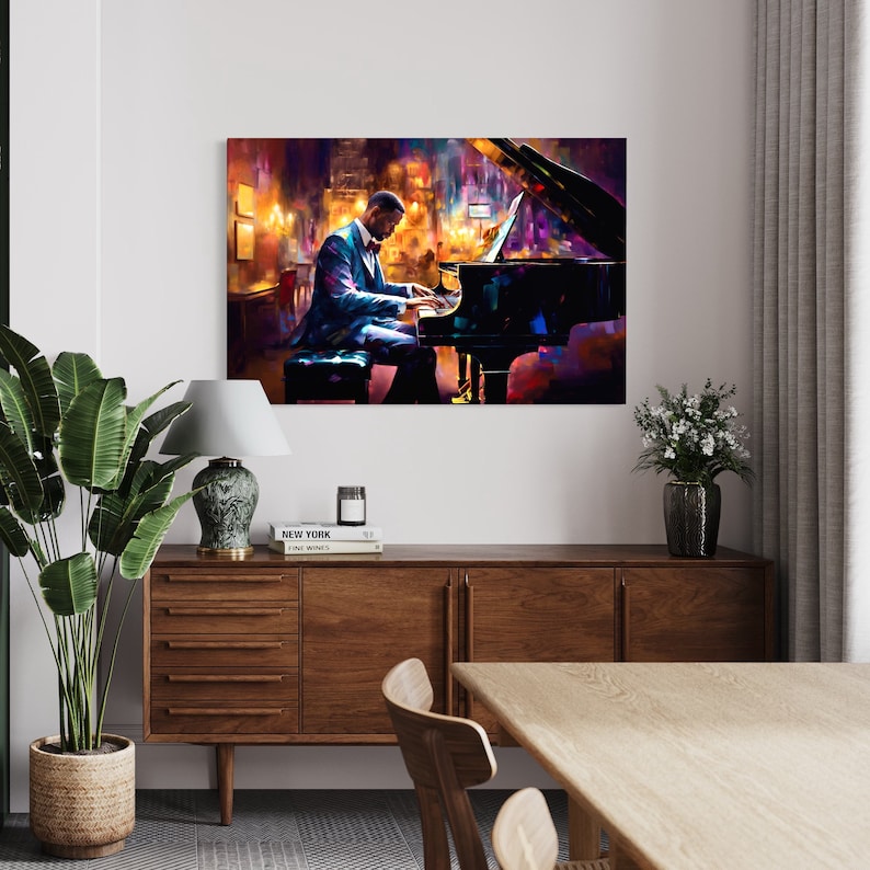 A Vibrant Jazz Club Wall Art, Harlem Nights Art, Club Experience