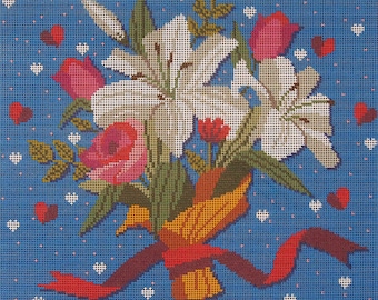 Bouquet - Printed Needlepoint Tapestry Canvas