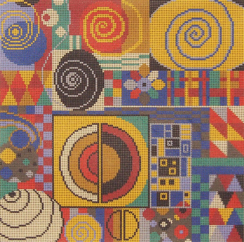 Klimt Gustav Golden Printed Needlepoint Tapestry Canvas Etsy