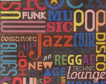 Night Music - Printed Needlepoint Tapestry Canvas
