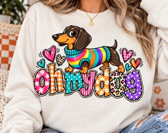Dackel Oh My Dog PNG Lustiger Hund Sublimation & Digitaldruck