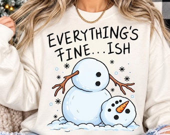 Lustiger Schneemann mit Schmelzen – Weihnachten (PNG) | Sublimationsdatei