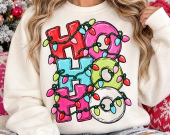 Retro Ho Ho Ho Sublimation Design (PNG Digitale Datei)