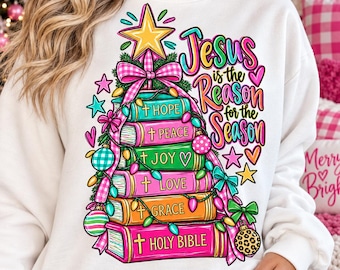 Jesus ist der Grund (PNG) | Christliches Weihnachts-Sublimationsdesign