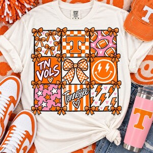 Preppy Vols Patchwork PNG | College Football | Sublimation Design
