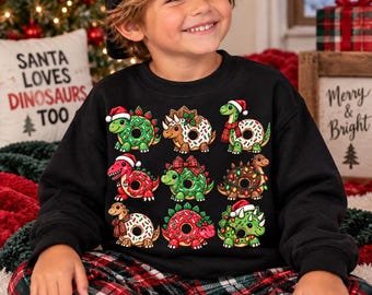 Weihnachts-Dinosaurier (PNG) | Weihnachts-Donuts-Sublimationsdesign