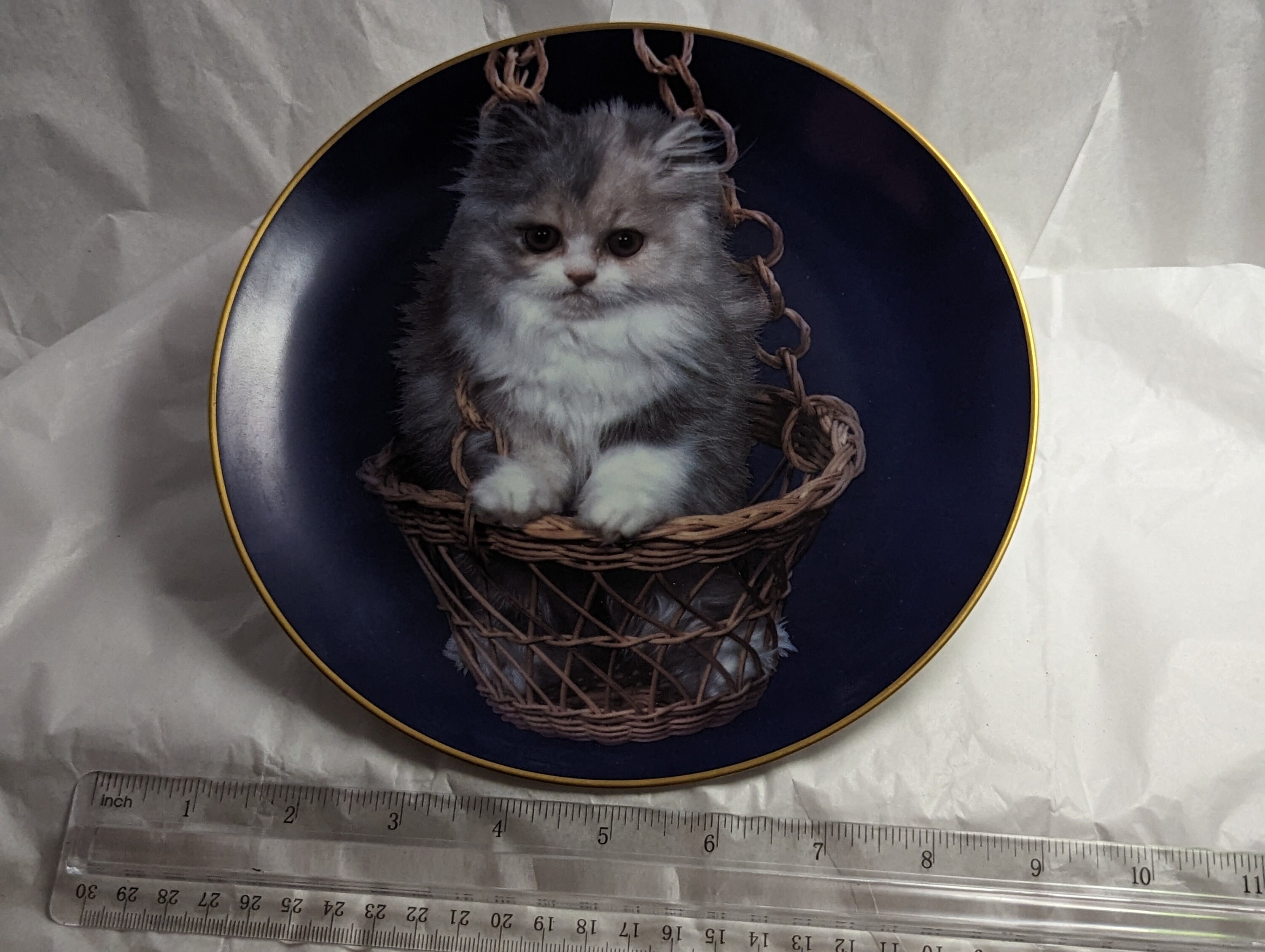 1984 Armstrong's Art on Porcelain Plate purrswayed Collectible, Gift