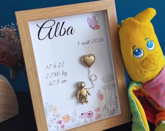 Personalized baby shower gift, unique handmade baby gift, nursery decoration, family keepsake