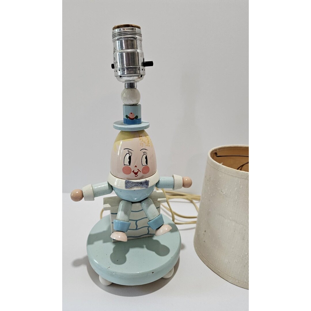 Vintage Humpty Dumpty Wood Lamp - Etsy
