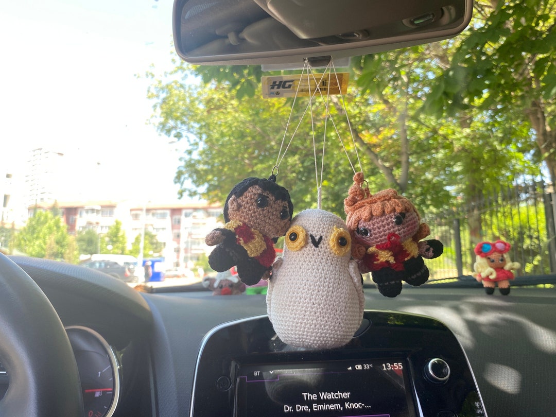 Harry Potter Hedwig and Hermione Granger Car Rear View Mirror Etsy