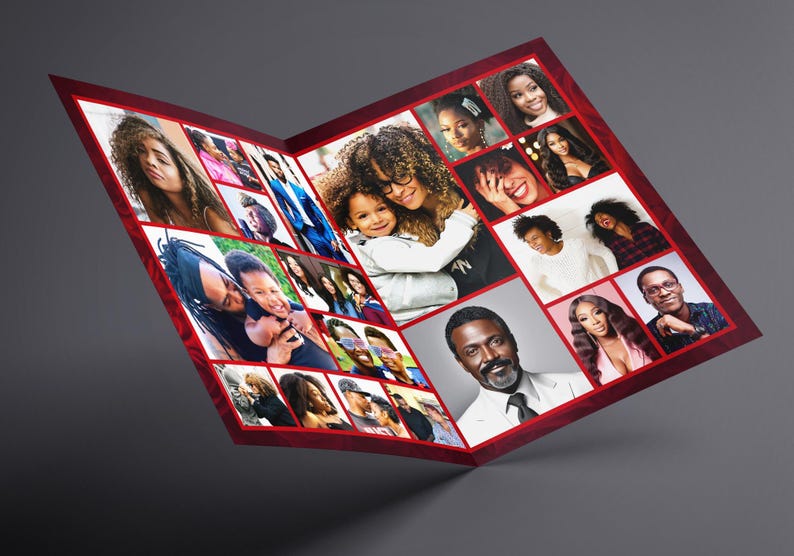 8.5"x 11" Elegant Red Roses Funeral Program (8 pages) Celebration of Life Obituary Program | Memorial Program | In Loving Memory | Canva Template