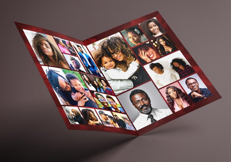 Maroon Red Cloudy Sky Funeral Program (8 pages) In Loving Memory Obituary Program | Memorial Program | Celebration of Life | Canva Template | 17" x 11" Tabloid size (8.5" x 11" Folded) Bi-Fold Booklet