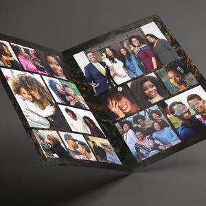 8.5"x 11" Elegant Black & Gold Funeral Program (8 pages) In Loving Memory Obituary Program | Memorial Program | Celebration of Life | Canva Template