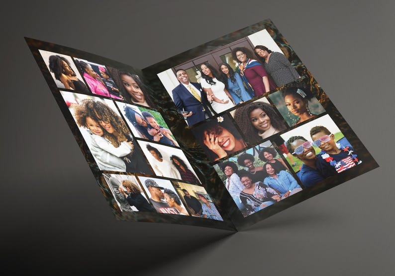 8.5"x 11" Elegant Black & Gold Funeral Program (8 pages) In Loving Memory Obituary Program | Memorial Program | Celebration of Life | Canva Template