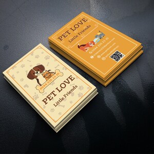 petshop business card template personalization