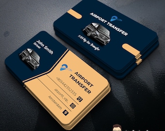 airport transportation business cards personalization