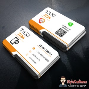 biglietto da visita taxi personalizzazione moderna