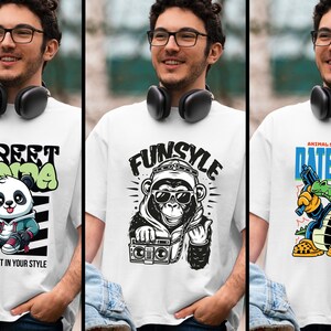 3 different design t-shirt mockups.