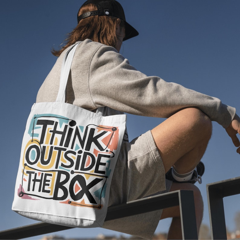 Tote bag mockup displaying a motivational quote design, ideal for shopping, everyday use, and funny gifts.