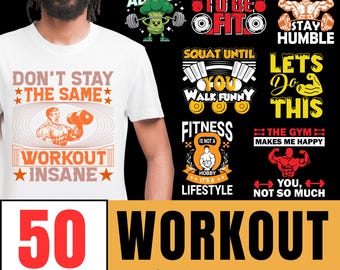 Design per magliette da allenamento: pacchetto SVG PNG per palestra