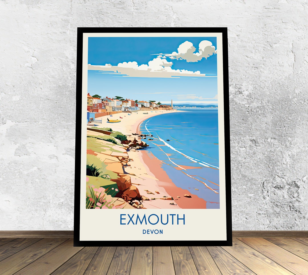 Exmouth Poster Exmouth Art Devon Poster Exmouth Print Etsy