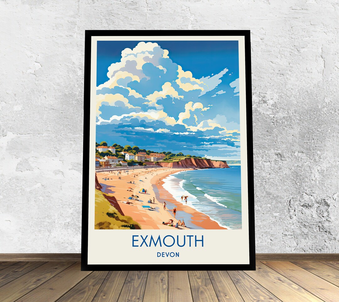 Exmouth Poster Exmouth Art Devon Poster Exmouth Print Etsy