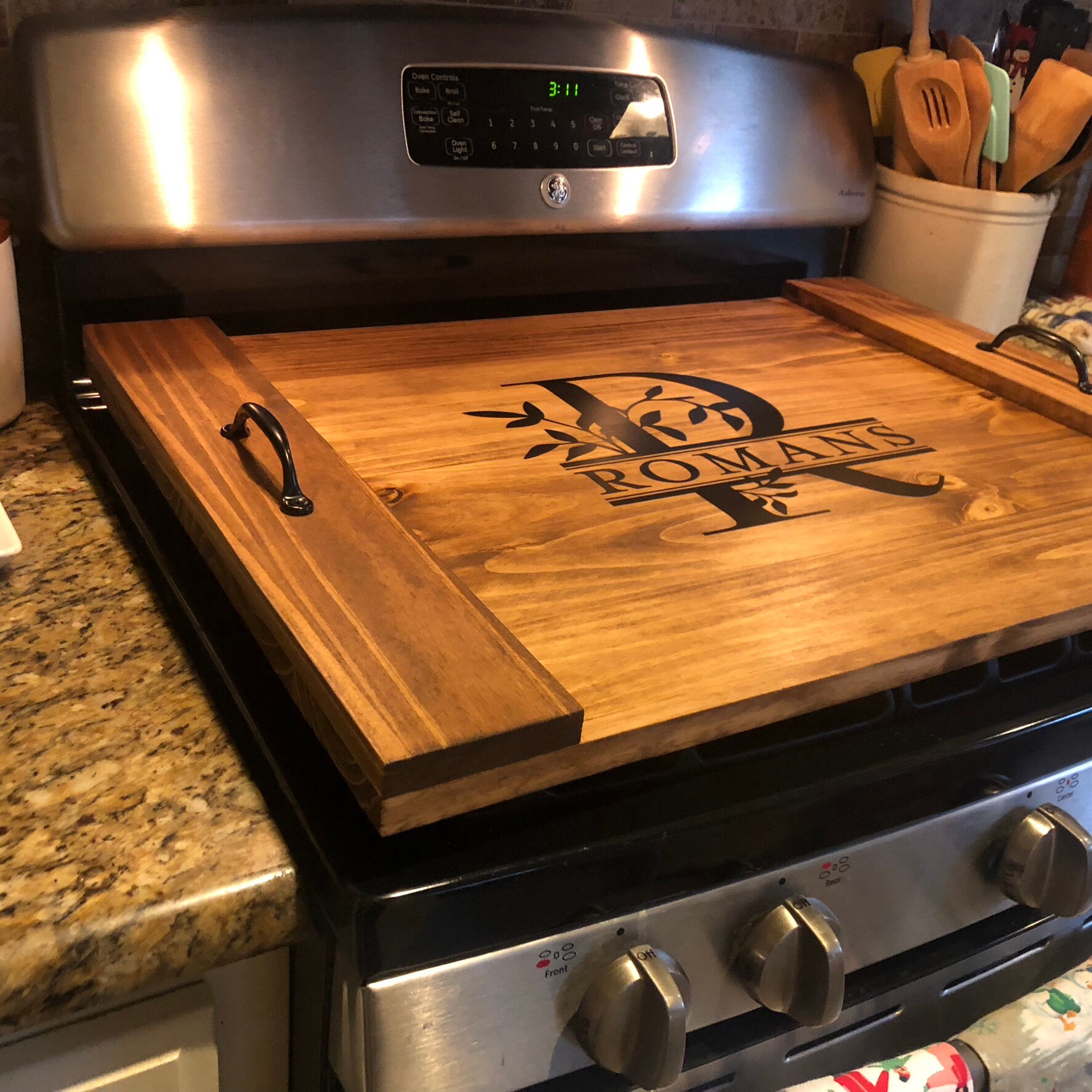 Stove Top Cover, Natural Gas Stove Top Cover, Electric Stove Top Cover, Personalized Stove Cover