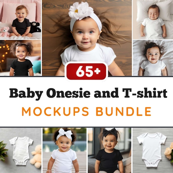 Baby Mockups Bundle, Baby Onesie Mockup Bundle, Baby Bodysuit Mockup, Bella Canvas baby mockup, Baby T-shirt Mockup, Bella Canvas 3001B