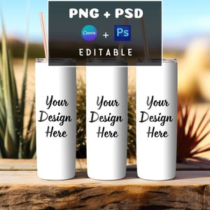 20oz Skinny Tumbler Mockup, Tumbler PNG Mockup, Tumbler Mockup Template, Tumbler PSD Mockup, Canva Tumbler Mockup, Tumbler Mockup Photoshop