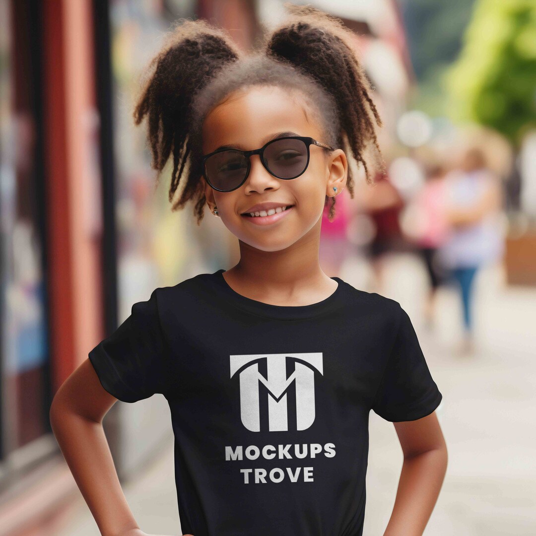 Gildan 5000B Mockup, Kids Black T-shirt Mockup, 5000B Mockup, Gildan T ...