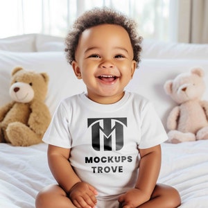 Bella Canvas 3001B Baby Mockup, White T-Shirt Mockup, Bella Canvas Baby, 3001B Mockup, Kids Tshirt Mockup, Blank T-Shirt, Baby Onesie Mockup