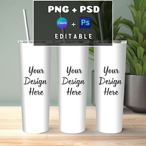 20oz Skinny Tumbler Mockup, Tumbler PNG Mockup, Tumbler Mockup Template, Tumbler PSD Mockup, Canva Tumbler Mockup, Tumbler Mockup Photoshop