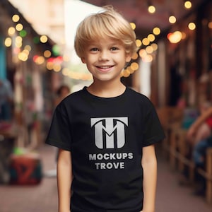 Kids T-shirt Mockup Gildan 5000B, Black T-shirt Mockup, 5000B Mockup, Kids Mockup, Lifestyle Mockup, Summer Mockup, Digital Mockup