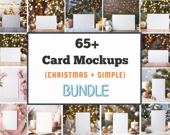 Card Mockups Bundle, Christmas Card Mockup Bundle, 5x7 Card Mockups, 7x5 Card Mockups, Greeting Card Mockup, Stationery Mockup, Card Mockups