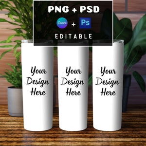 20oz Skinny Tumbler Mockup, Tumbler PNG Mockup, Tumbler Mockup Template, Tumbler PSD Mockup, Canva Tumbler Mockup, Tumbler Mockup Photoshop
