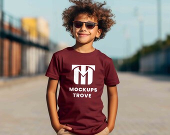 Gildan 5000B Mockup, Kinder Maroon T-Shirt Mockup, 5000B Mockup, Gildan T-Shirt Mockup, Kinder Mockup, Kinder T-Shirt Mockup, Gildan Model