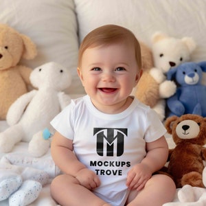 Bella Canvas 3001B Baby Mockup, White T-Shirt Mockup, Bella Canvas Baby, 3001B Mockup, Kids Tshirt Mockup, Blank T-Shirt, Baby Onesie Mockup